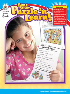 cover image of Bible Story Puzzle 'n' Learn! Grades 3 - 4